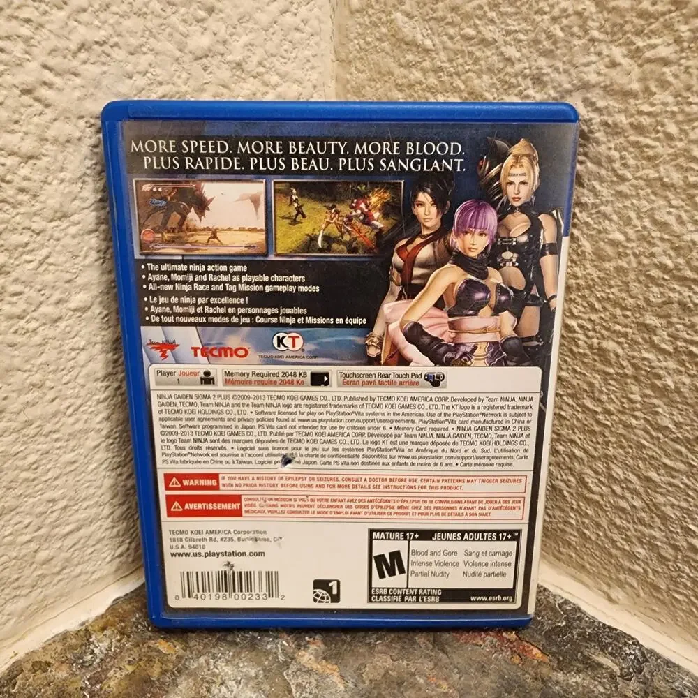 Game - Ninja Gaiden Sigma 2 Plus (CIB) - PSVita - Tecmo